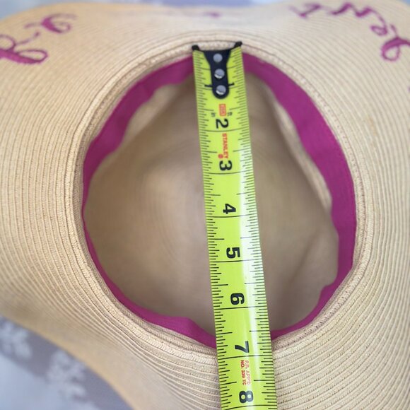 Girls Embroidered Hat Life Is Sweet Floppy Sun Summer Straw Hat Gymboree - Picture 6 of 7